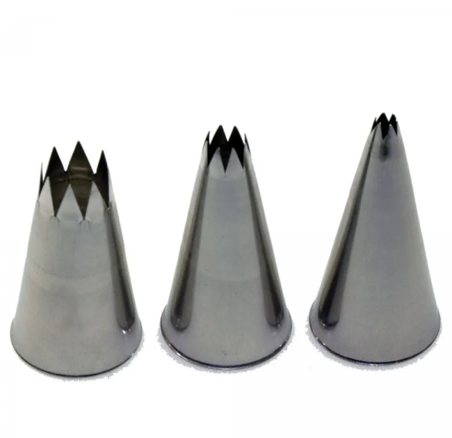 Heirol decoration kit open star 5/9/13 mm | Scandinavian Design | Silver-coloured