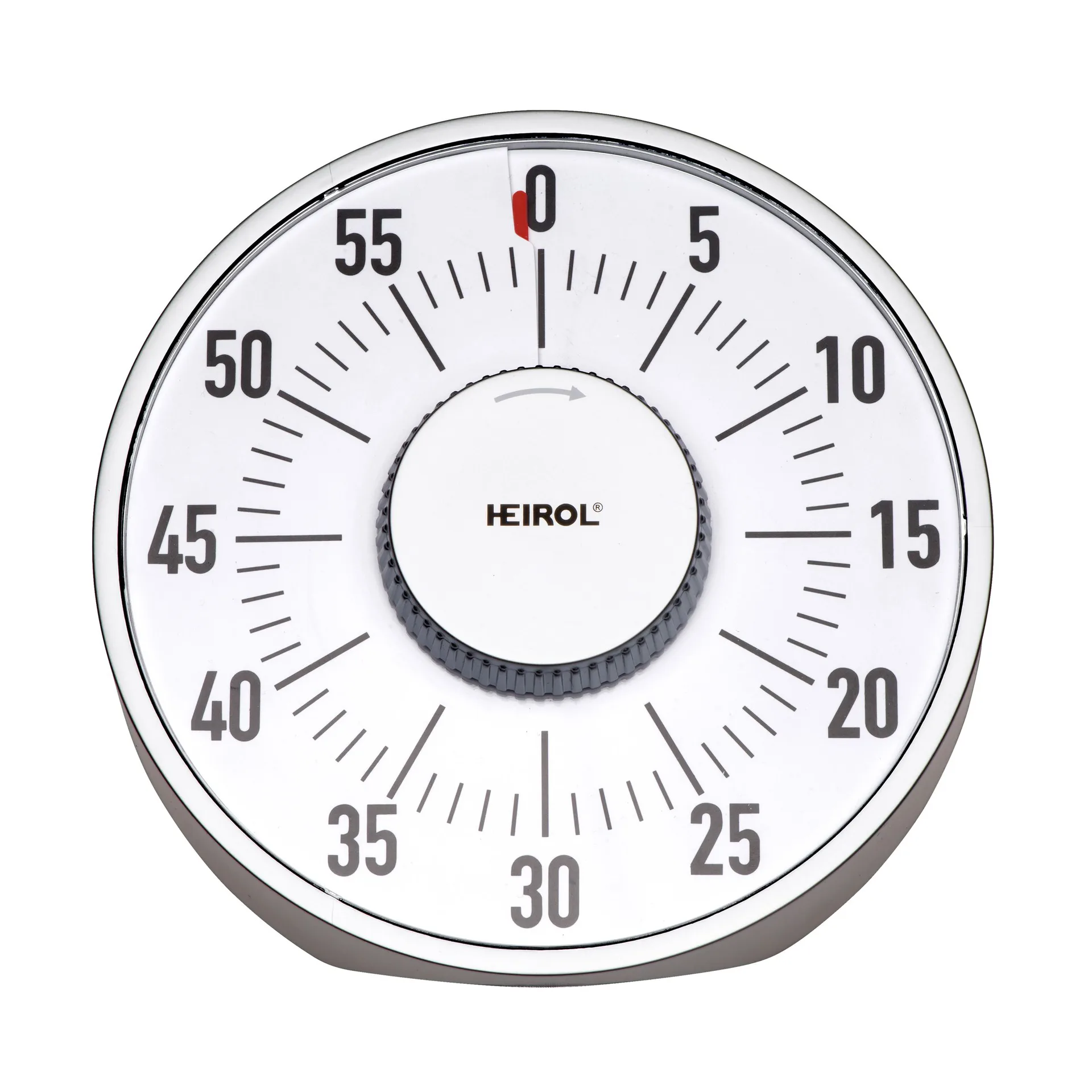 Heirol large magnetic timer, White-stainless steel Heirol