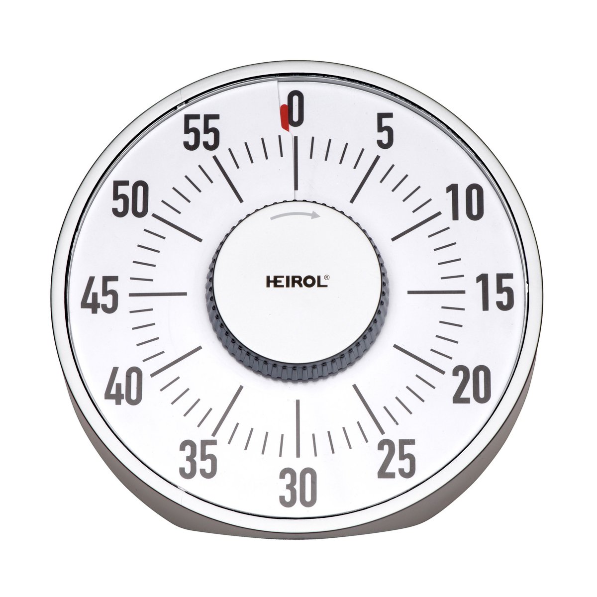 Heirol large magnetic timer White-stainless steel | Scandinavian Design | Thermometers & timers | White