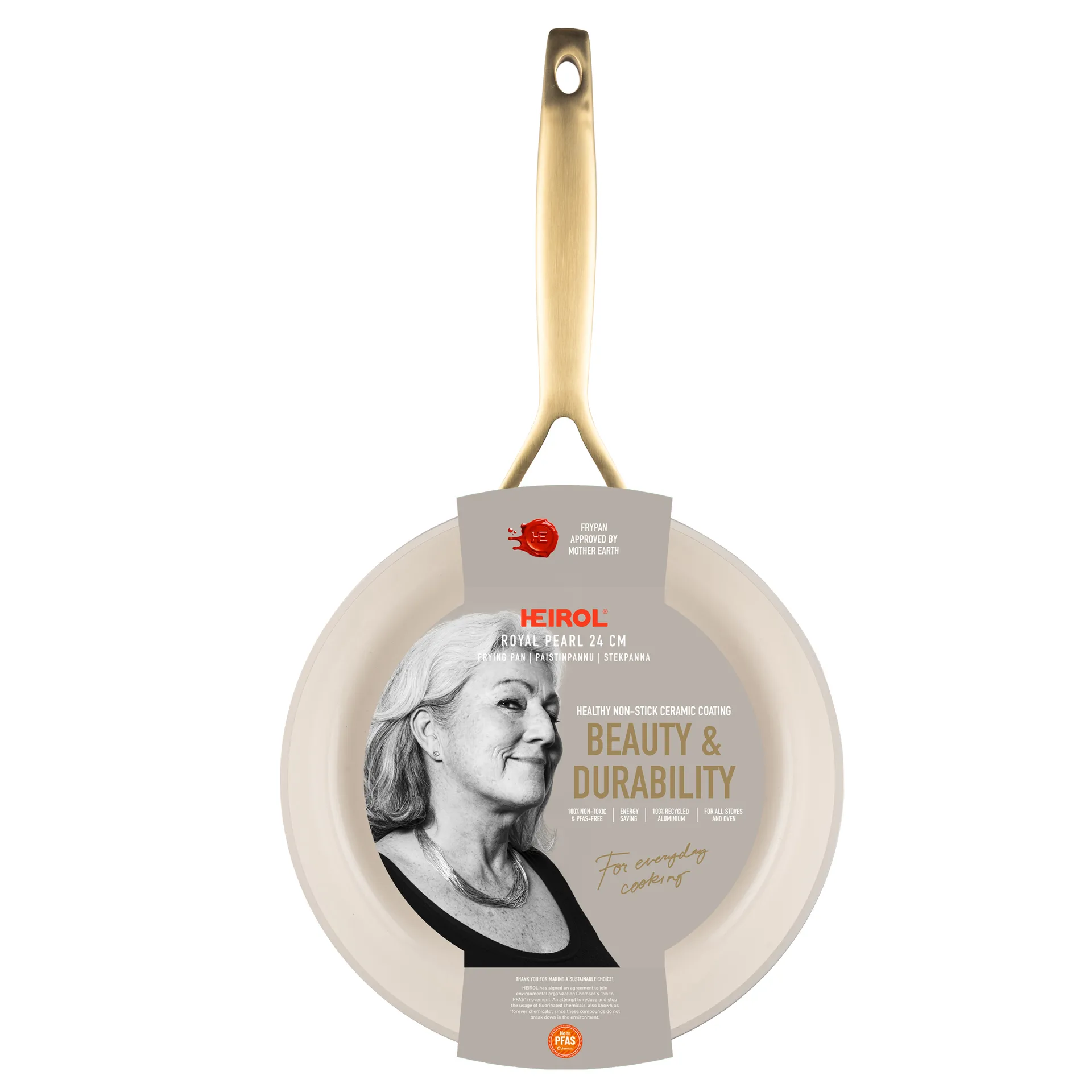 Heirol Royal Pearl frying pan Ø24 cm, White-gold Heirol