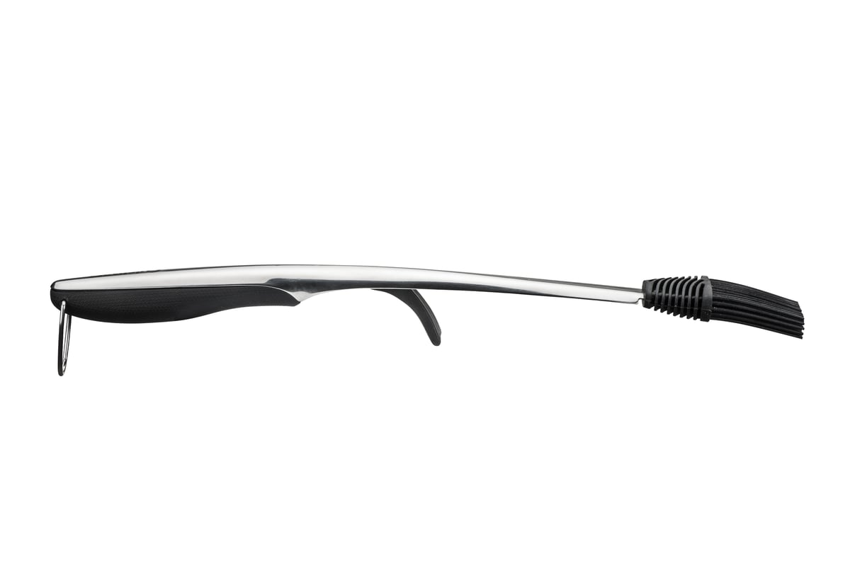 Heirol silicone grill brush with stainless handle 45 cm