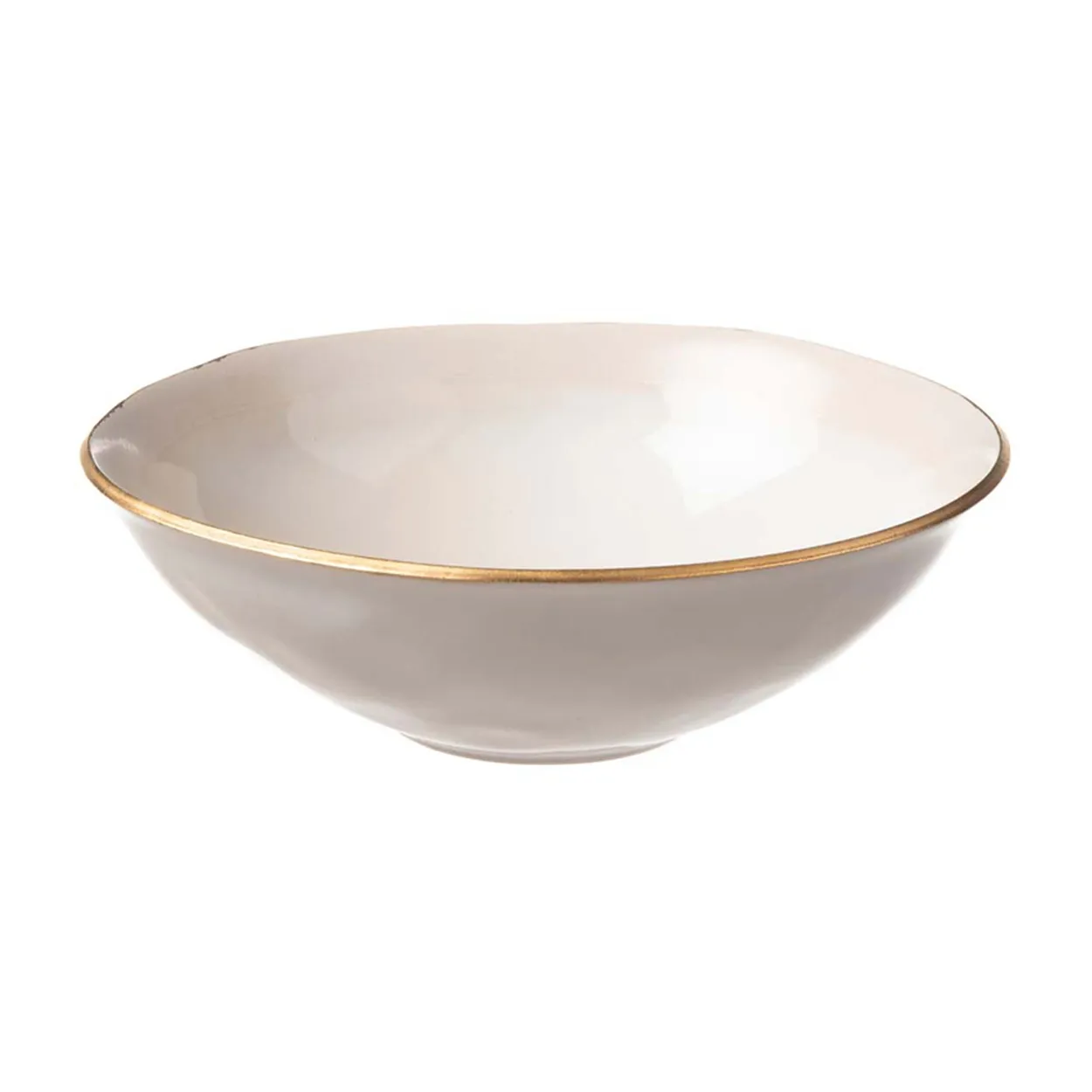 Heirol x Nosse Edge bowl o16 cm Gold | Scandinavian Design | Breakfast bowls | White