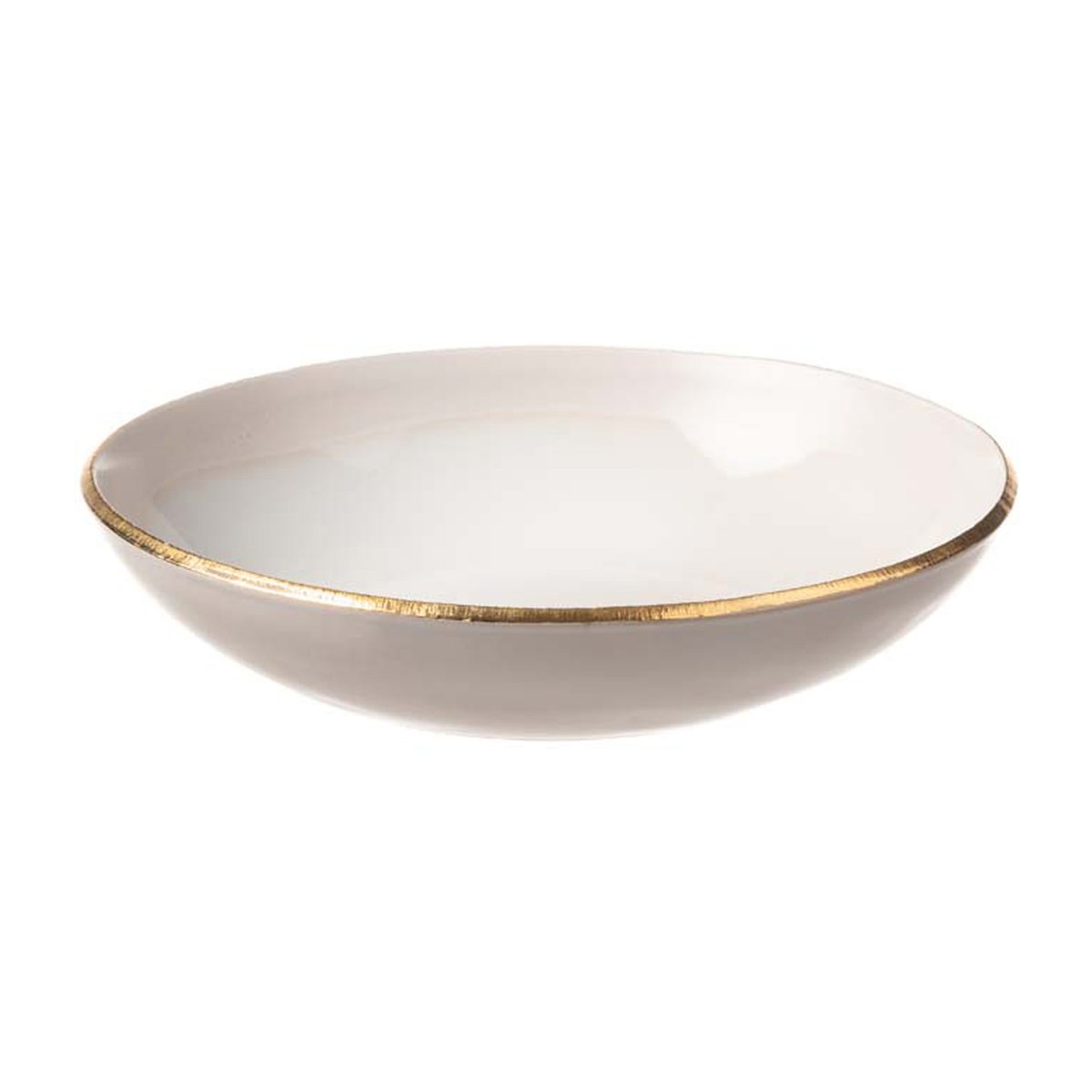Heirol x Nosse Edge deep plate o20 cm Gold | Scandinavian Design | Deep plates | White