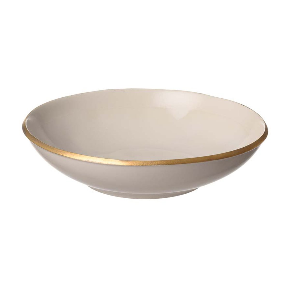 Heirol x Nosse Edge deep plate o24 cm Gold | Scandinavian Design | Deep plates | White