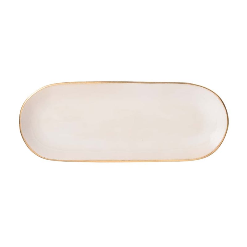 Heirol Heirol x Nosse Edge serving plate 12.2x30 cm Gold