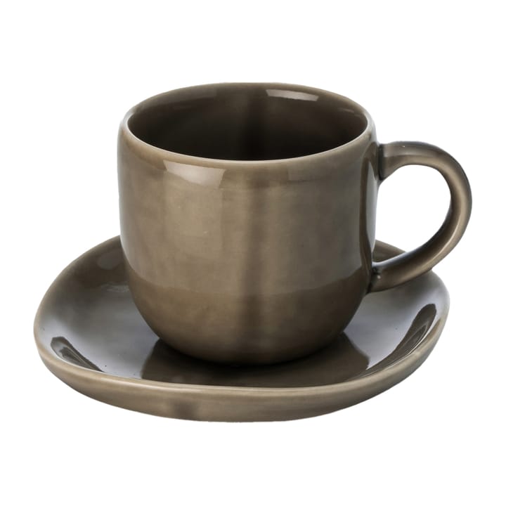 Heirol x Nosse Svelte cup with saucer 12 cl - Olive - Heirol