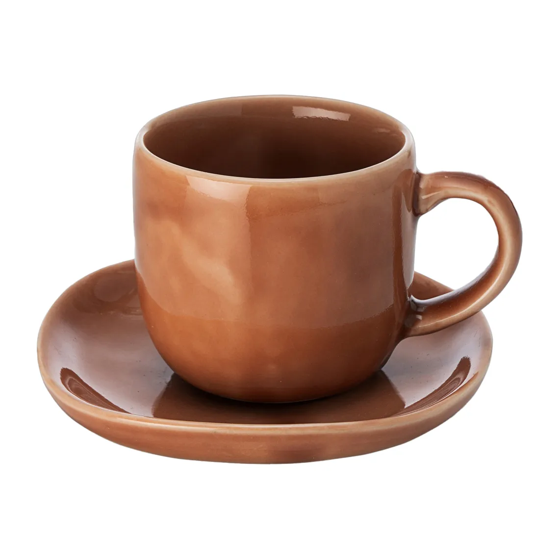 Heirol x Nosse Svelte cup with saucer 12 cl, Terracotta Heirol