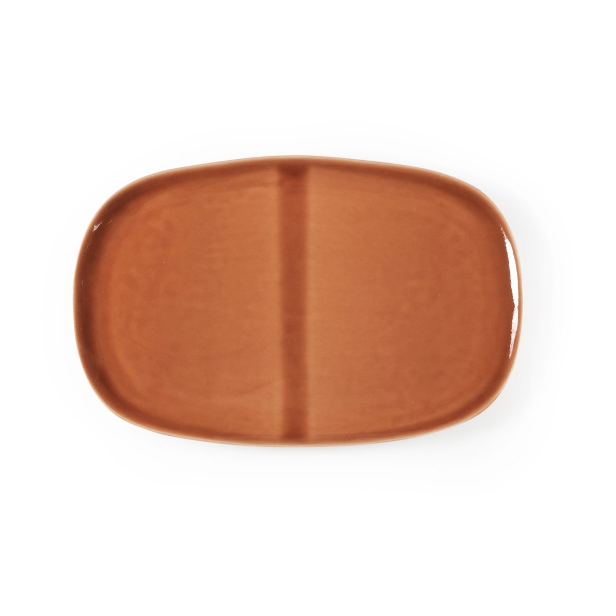 Heirol x Nosse Svelte plate oval 25 cm Terracotta | Scandinavian Design | Dinner plates | Brown