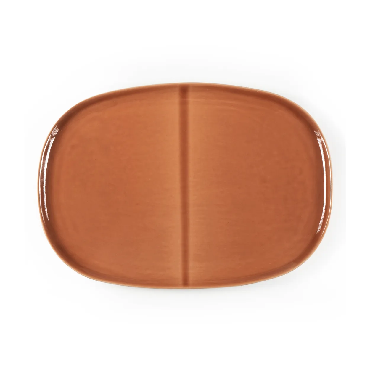 Heirol x Nosse Svelte plate oval 30 cm Terracotta | Scandinavian Design | Dinner plates | Brown