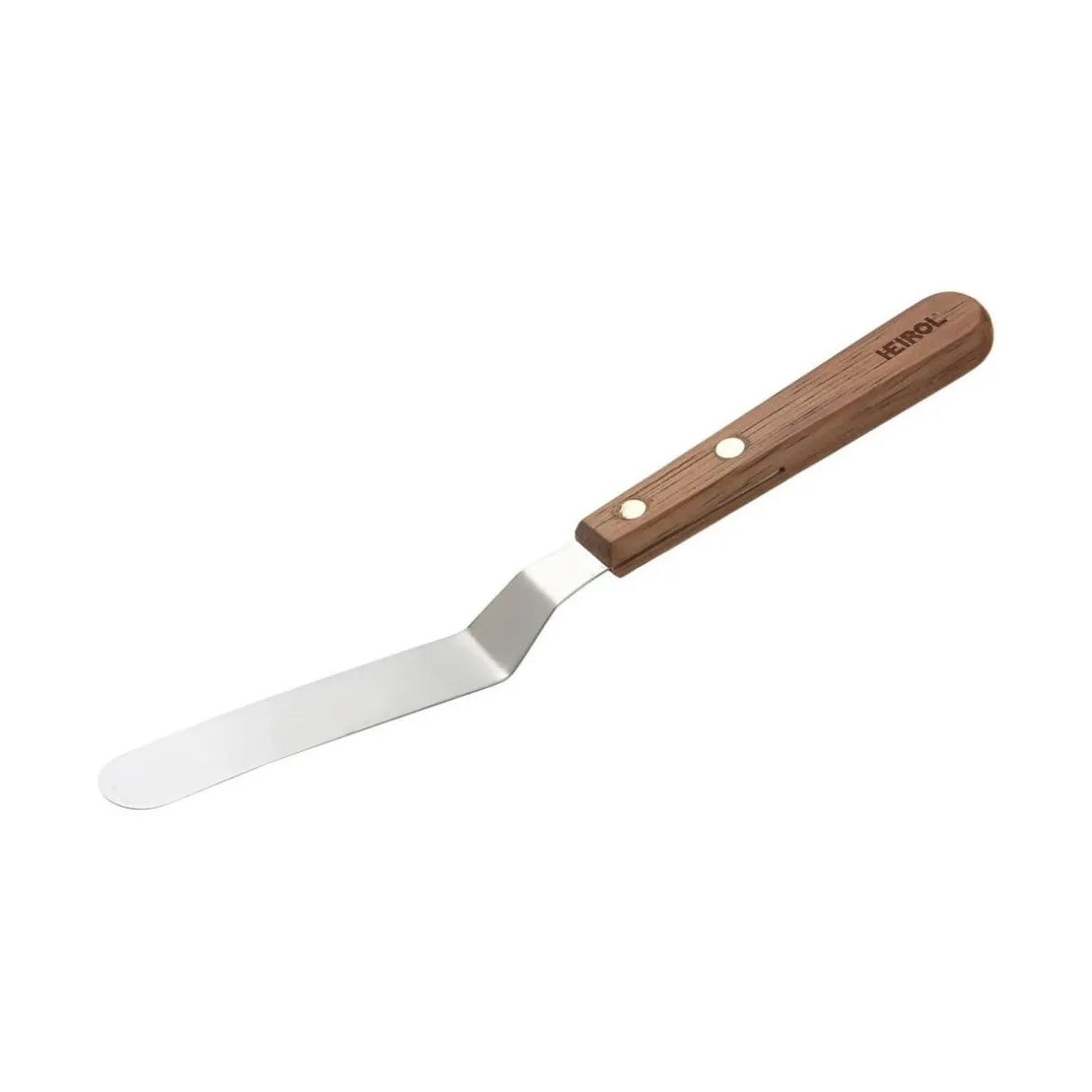 Heirol Palette knife with angled wooden handle Rosewood-stainless steel