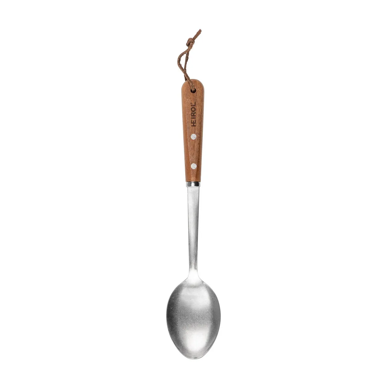 Heirol Stainless steel serving spoon 34 cm Beech | Scandinavian Design | Spoons, scoops & ladles | Brown