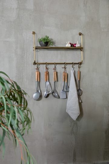 Stainless steel serving spoon with hole 34 cm - Beech - Heirol