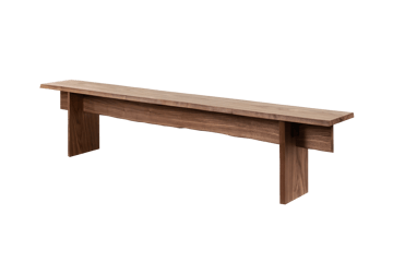 Bookmatch bench 210 cm - Walnut - Hem
