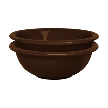 Bronto bowl Ø17 cm 2-pack - Brown - Hem