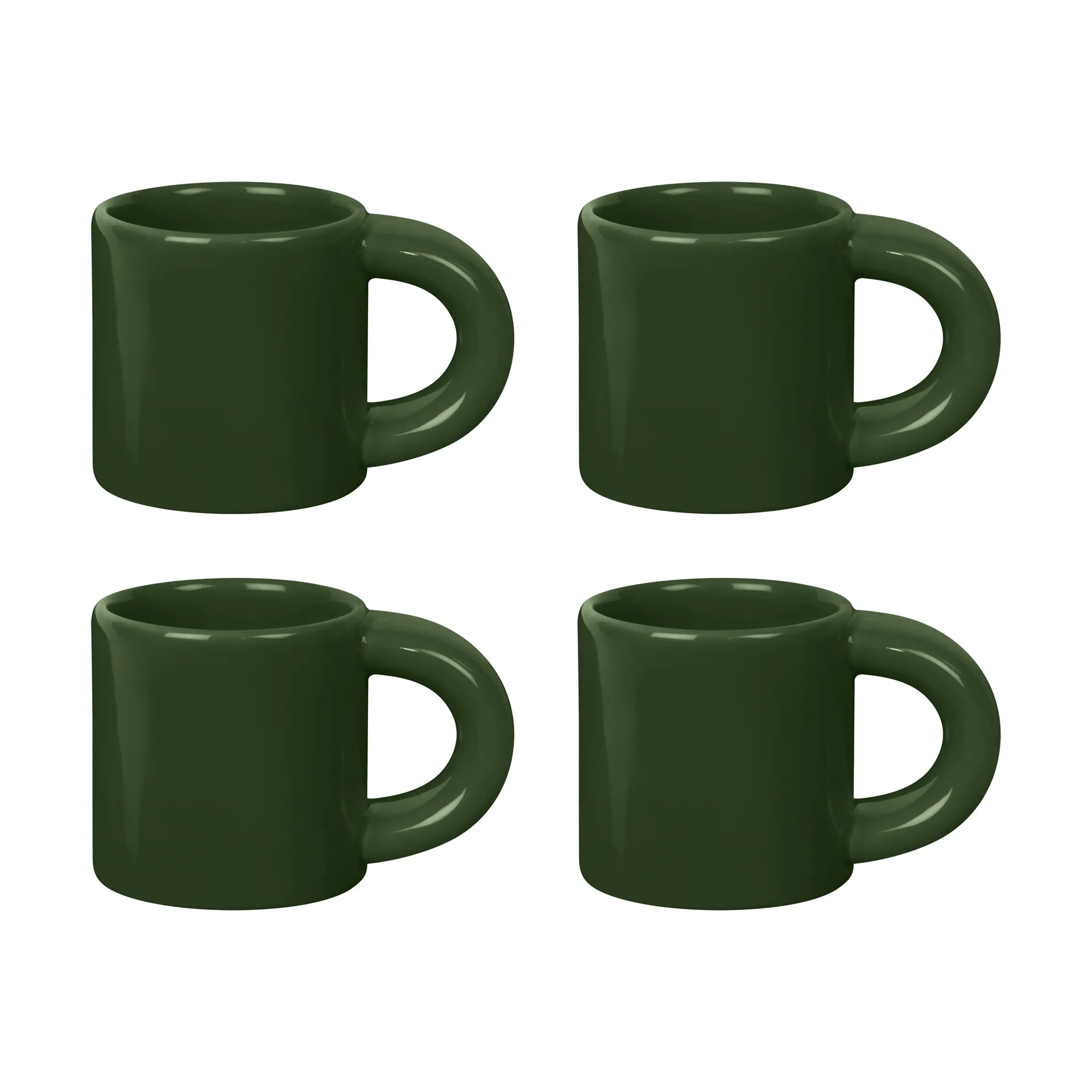 Bronto espresso cup 10 cl 4-pack, Green Hem