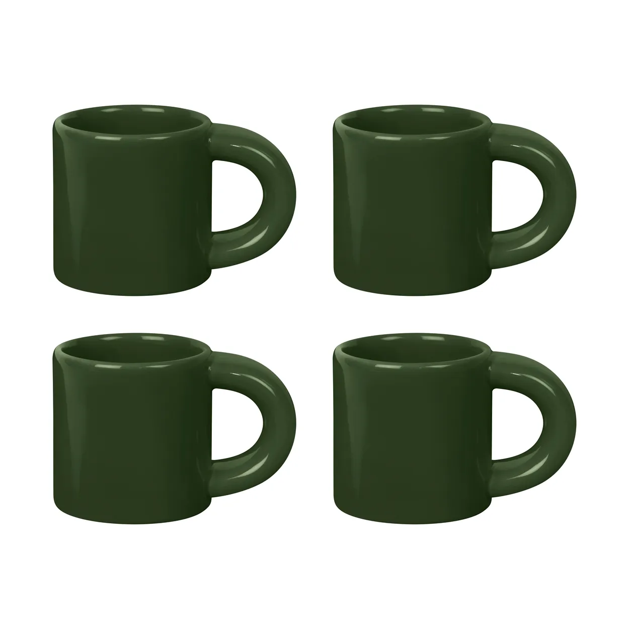 Hem Bronto espresso cup 10 cl 4-pack Green | Scandinavian Design | Espresso cups | Green