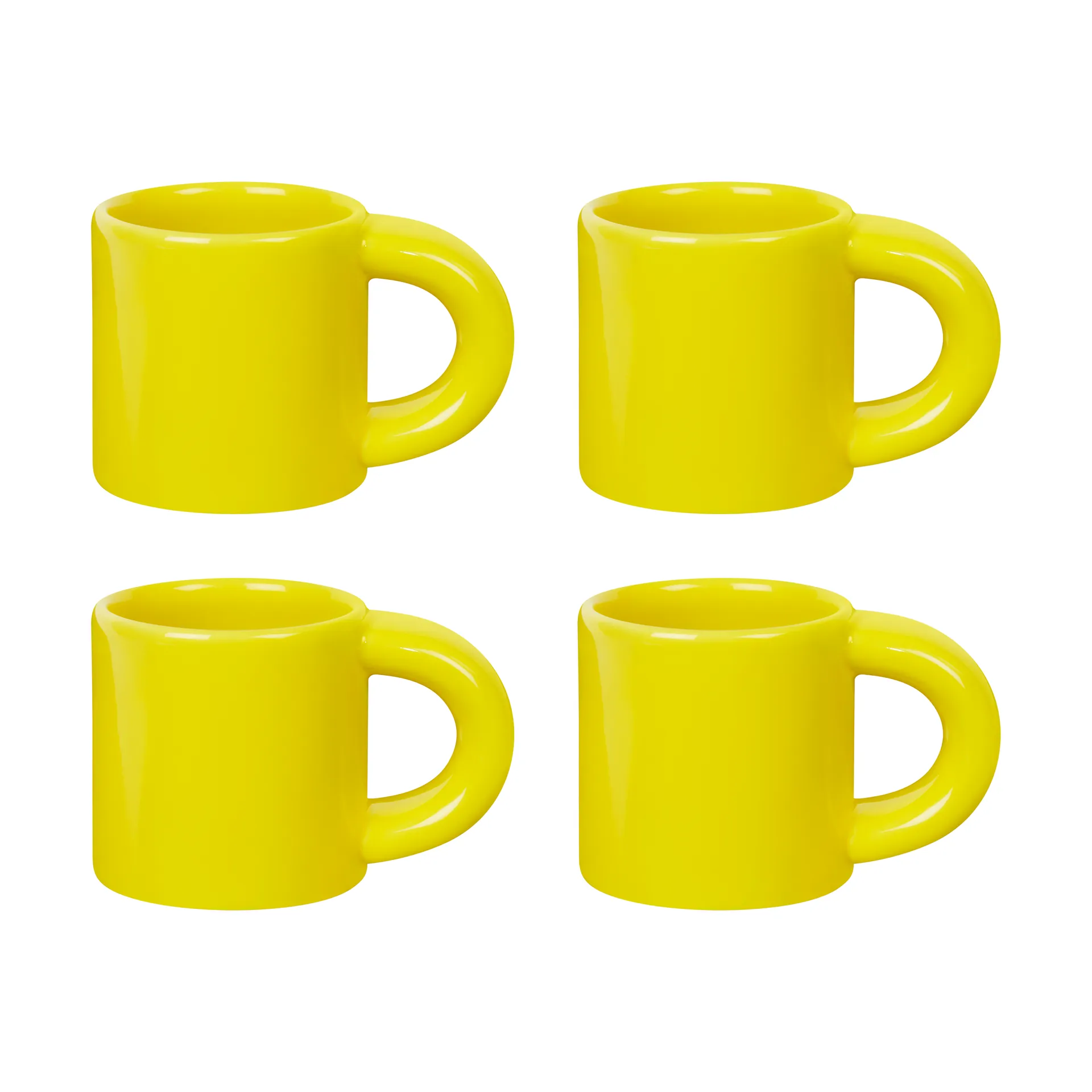 Bronto espresso cup 10 cl 4-pack, Yellow Hem