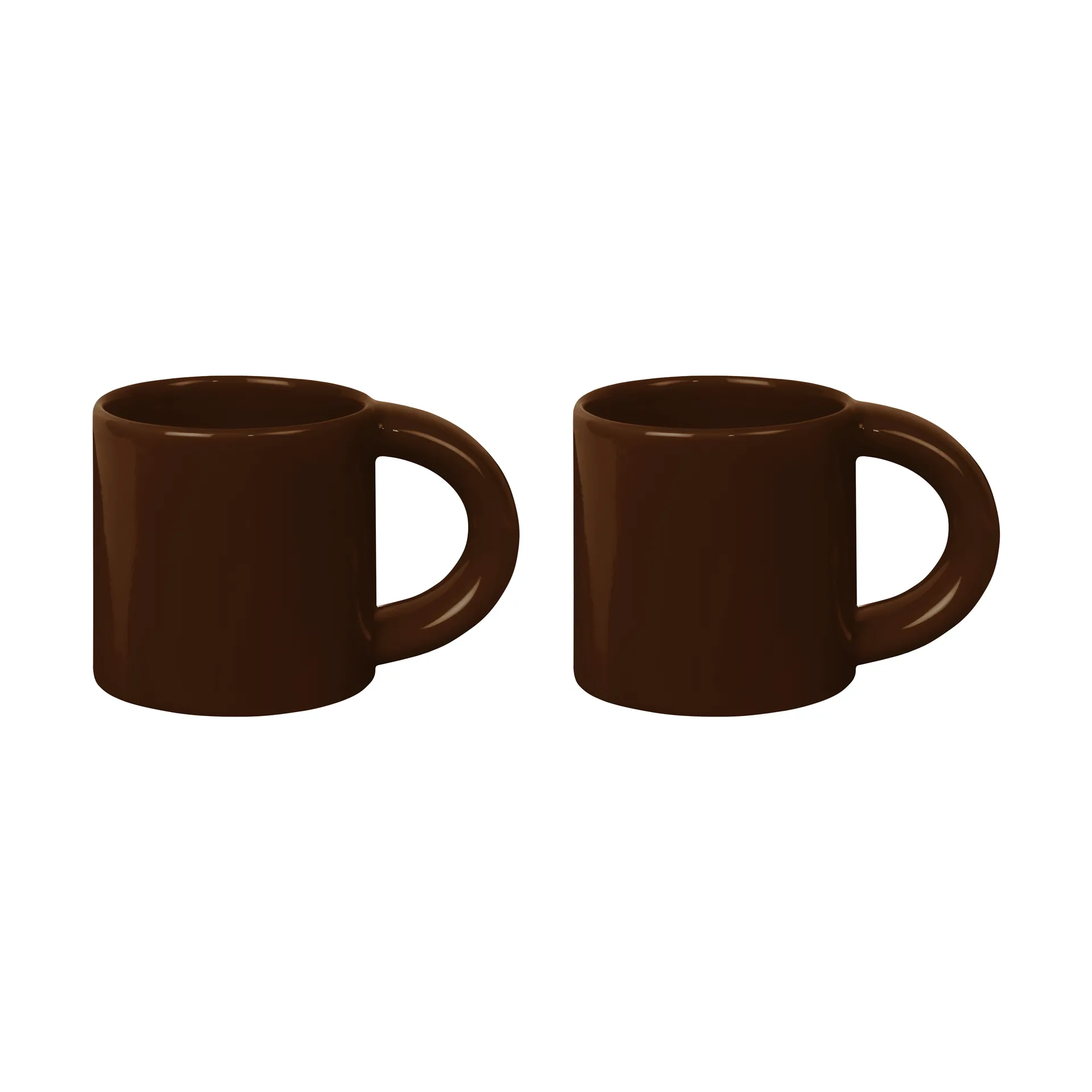 Bronto mug 30 cl 2-pack, Brown Hem
