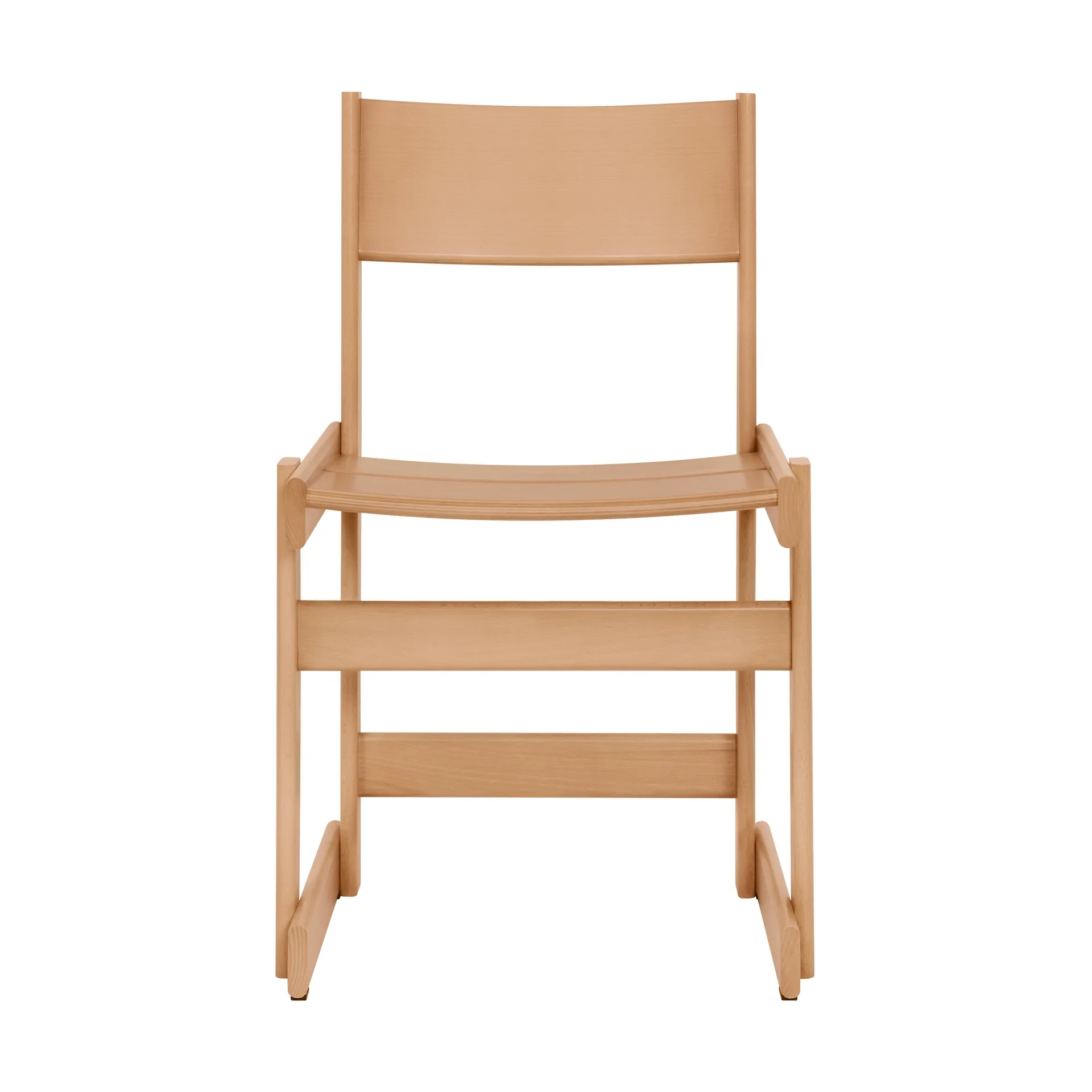 Bullnose chair, Beech Hem