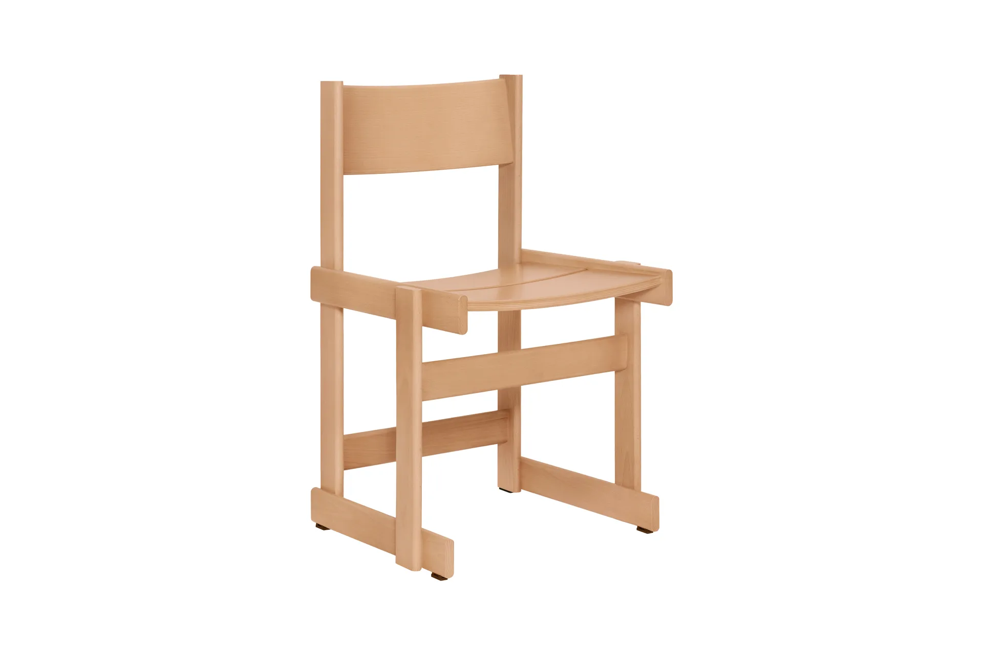 Bullnose chair, Beech Hem