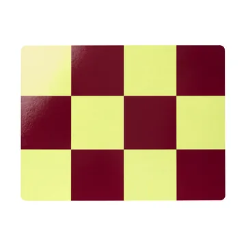 Check placemat 30x40 cm 2-pack - Butter-burgundy - Hem