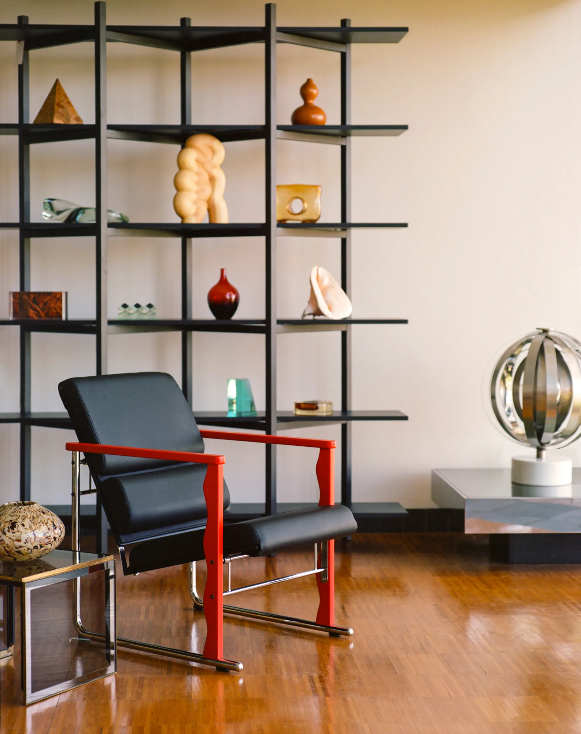 Experiment 501 lounge chair, Green-black leather Hem