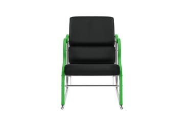 Experiment 501 lounge chair - Green-black leather - Hem