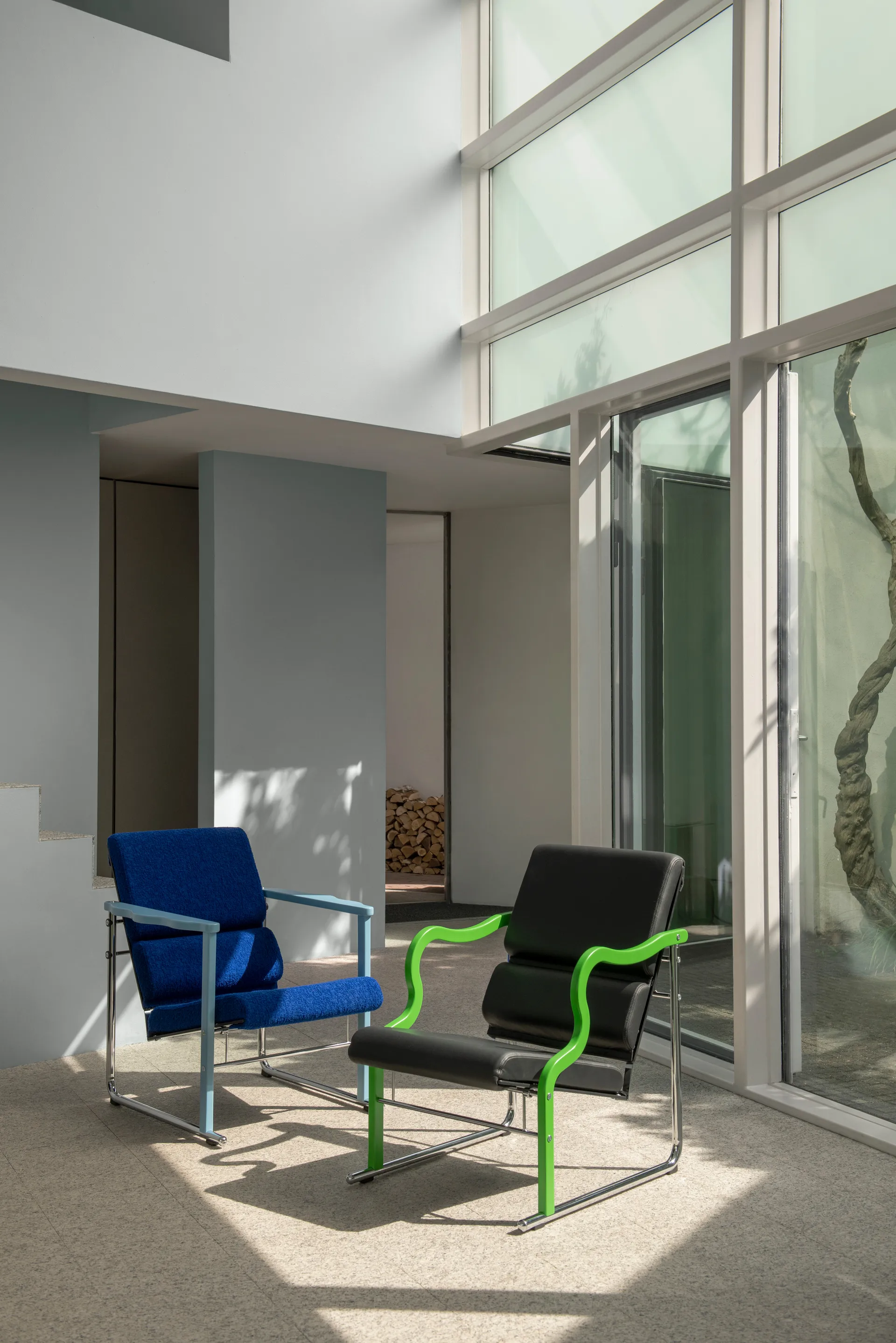 Experiment 501 lounge chair, Green-black Hem