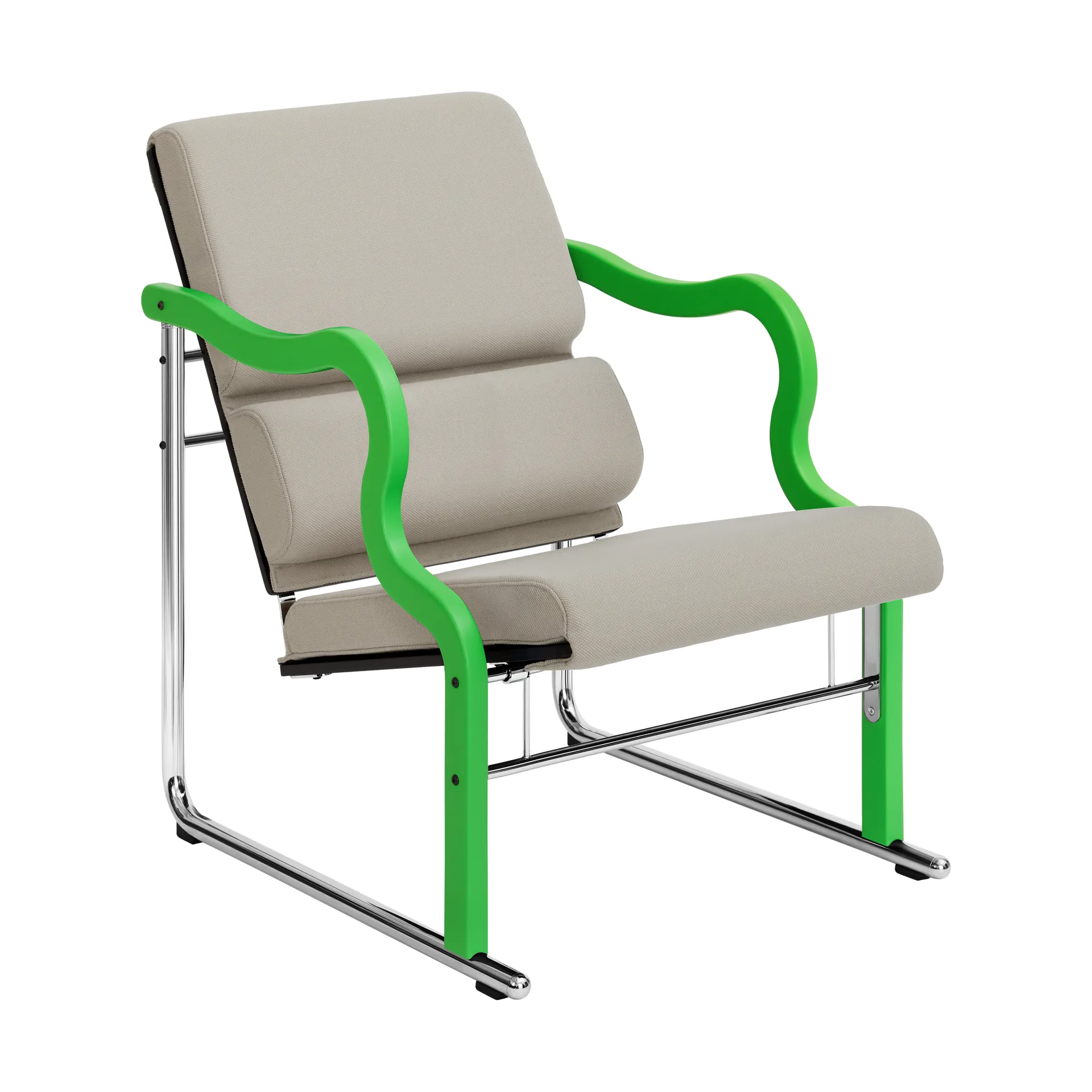 Experiment 501 lounge chair, Green-light beige Hem