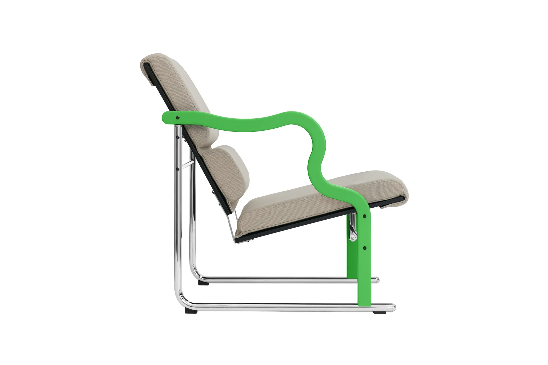 Experiment 501 lounge chair, Green-light beige Hem