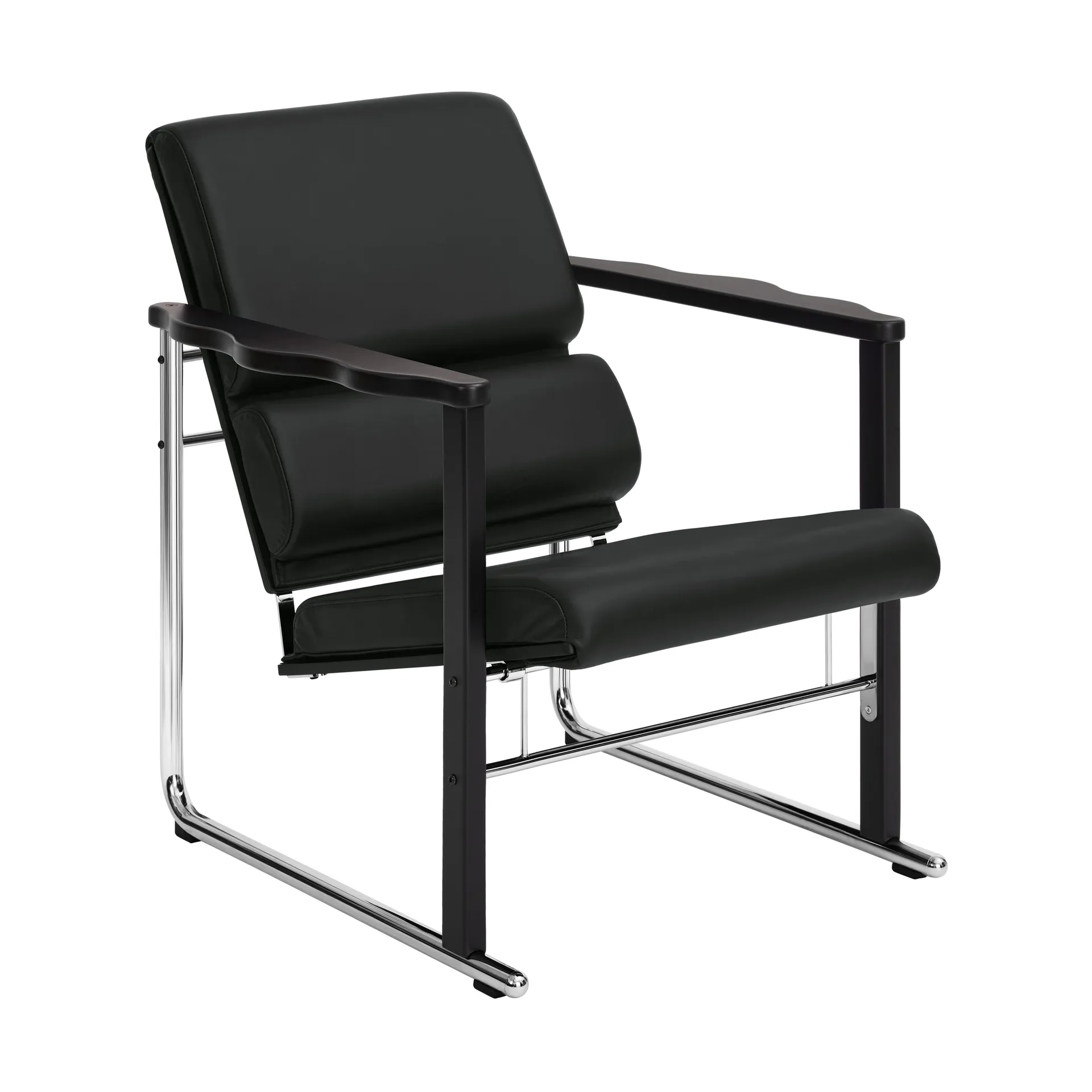 Experiment 502 lounge chair, Black-black leather Hem