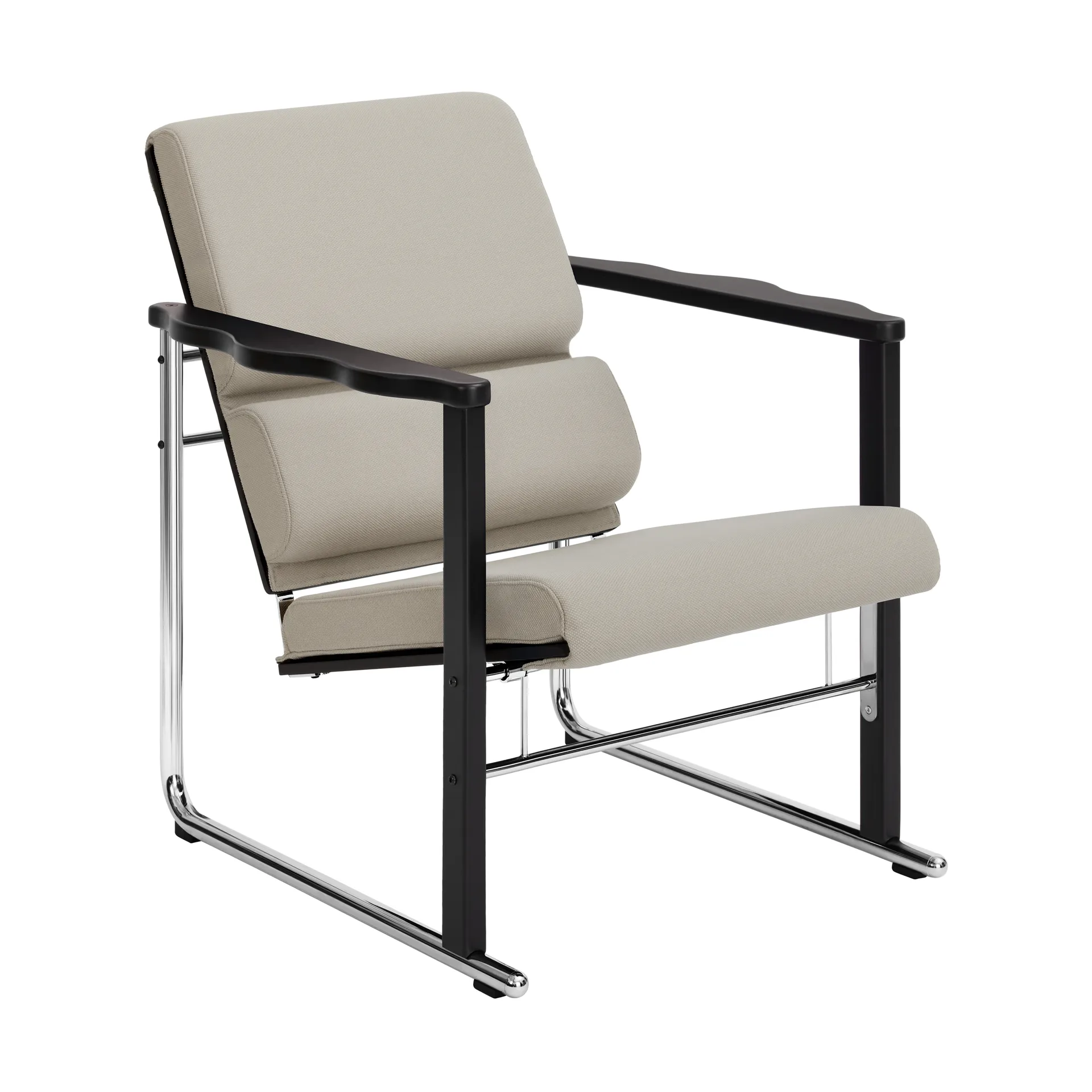 Experiment 502 lounge chair, Black-light beige Hem