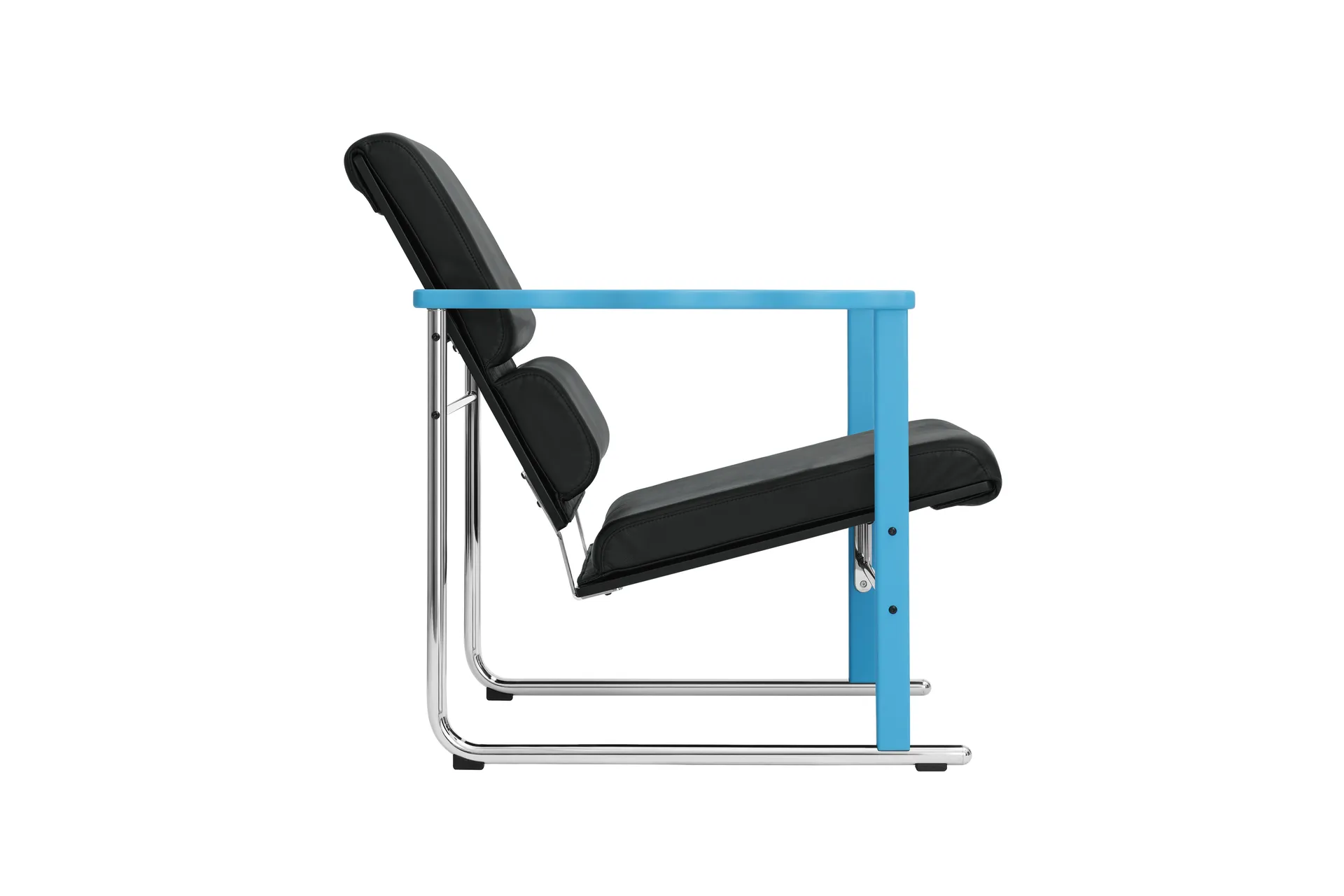 Experiment 502 lounge chair, Blue-black leather Hem