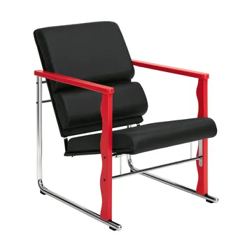 Experiment 503 lounge chair - Red-black leather - Hem