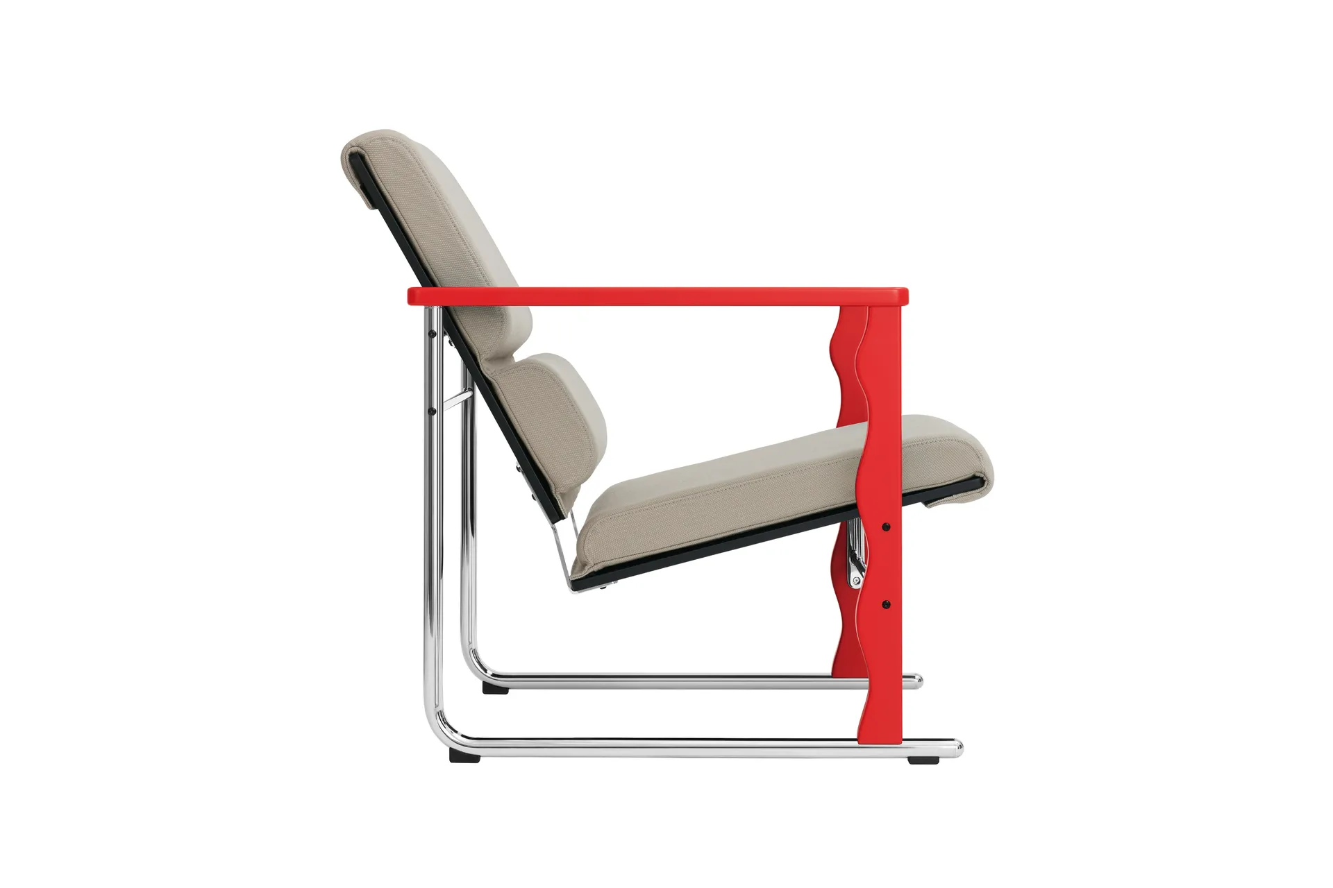 Experiment 503 lounge chair, Red-light beige Hem