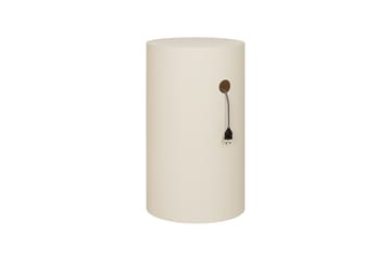 Hide pedestal Ø38x68 cm - Light ivory textured - Hem