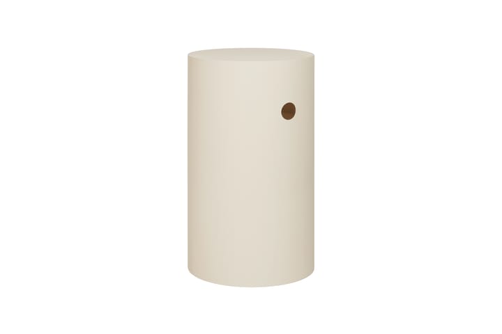 Hide pedestal Ø38x68 cm, Light ivory textured Hem