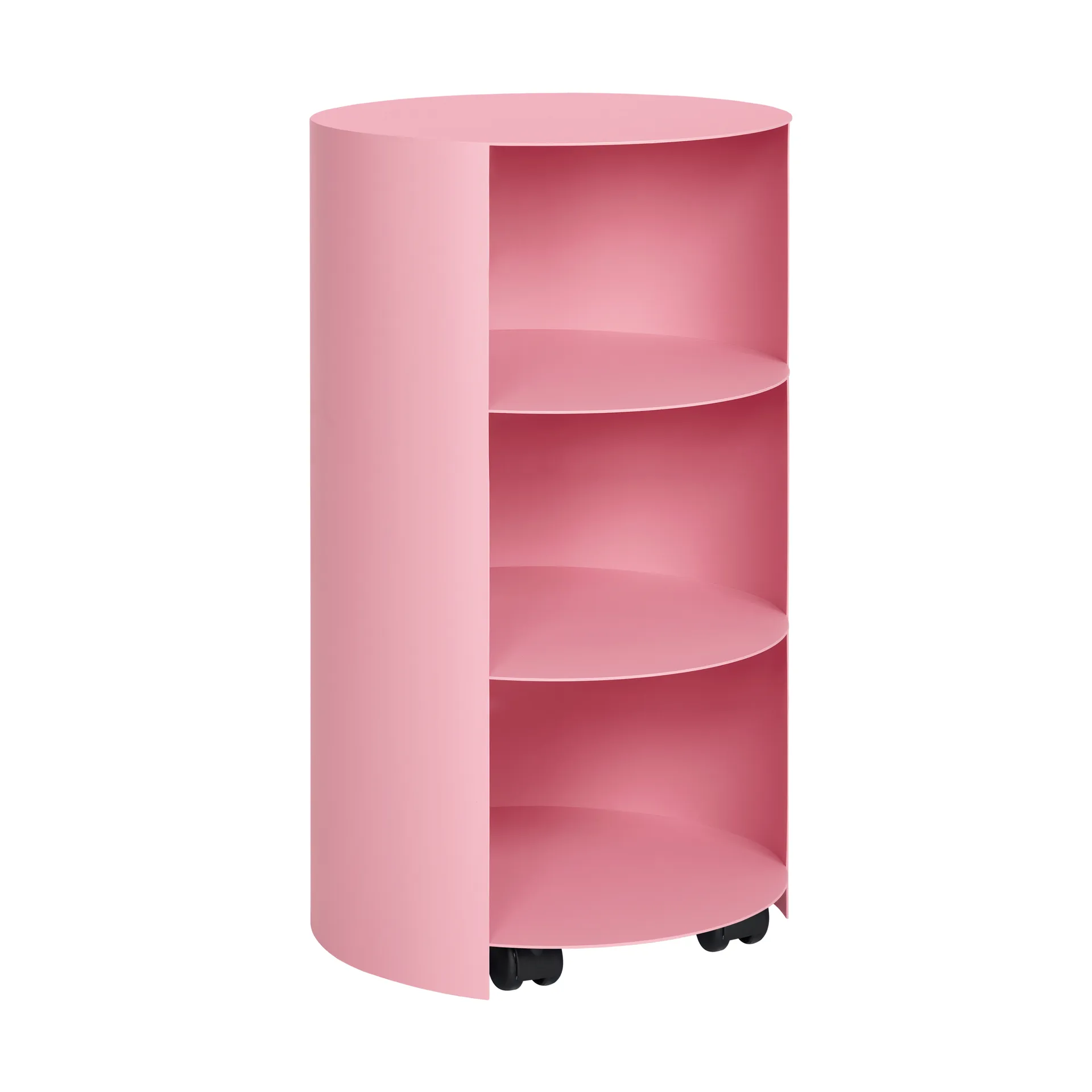 Hide pedestal Ø38x68 cm, Light pink textured Hem