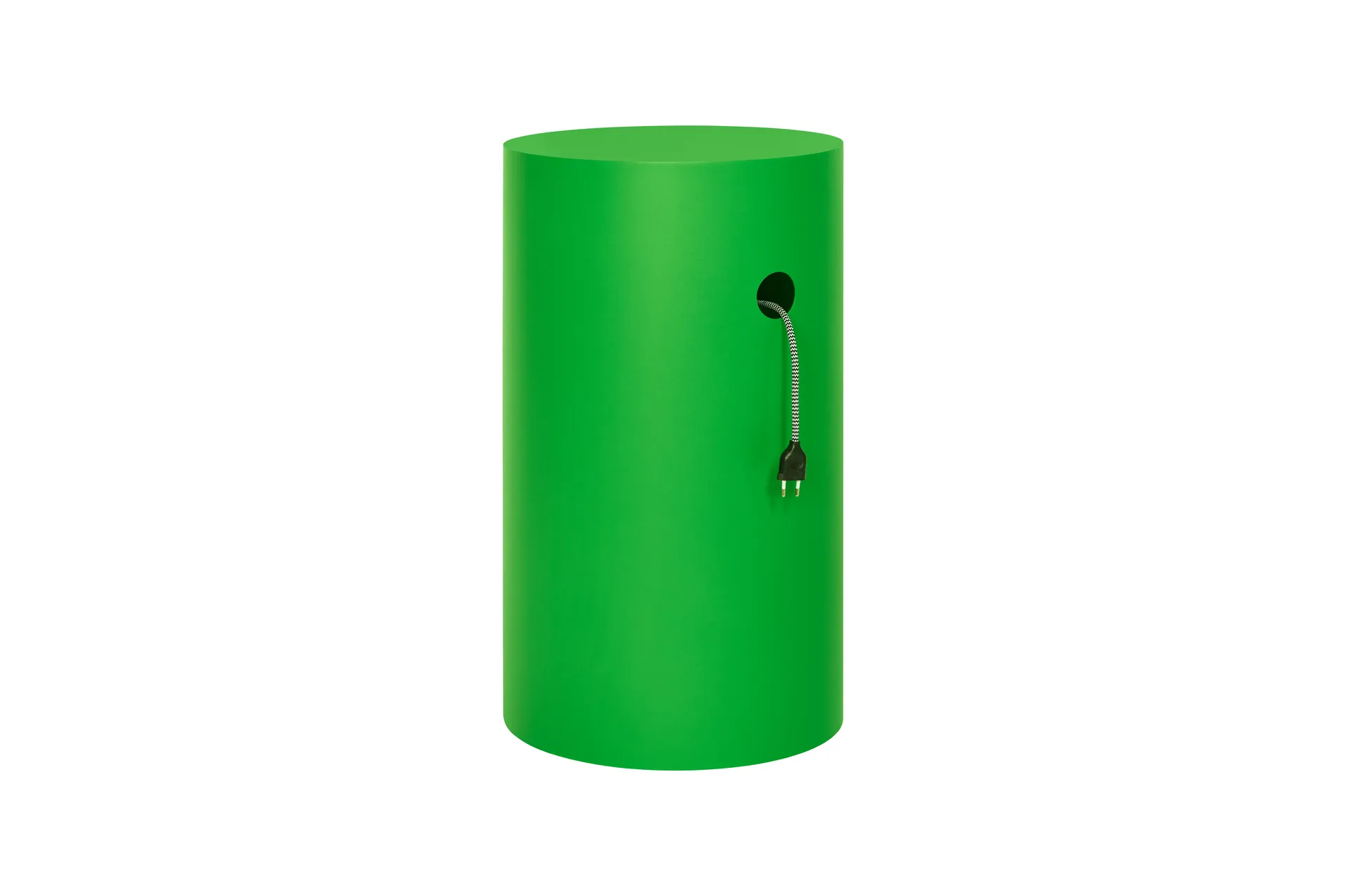 Hide pedestal Ø38x68 cm, Pure green textured Hem