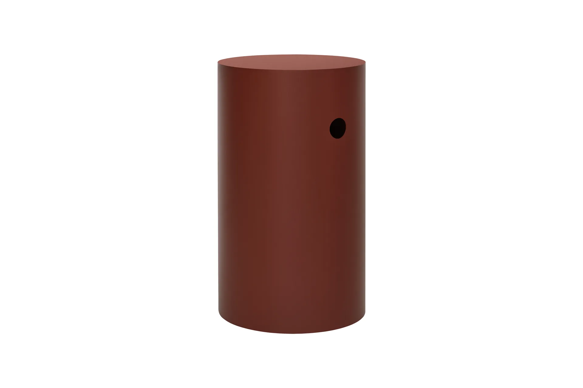 Hide pedestal Ø38x68 cm, Red brown textured Hem