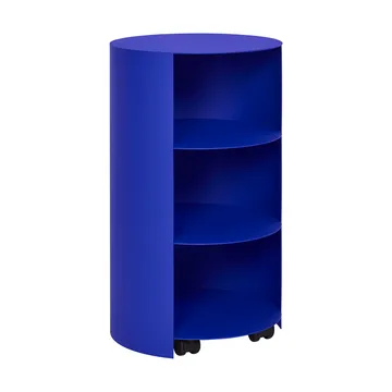 Hide pedestal Ø38x68 cm - Ultramarine blue textured - Hem
