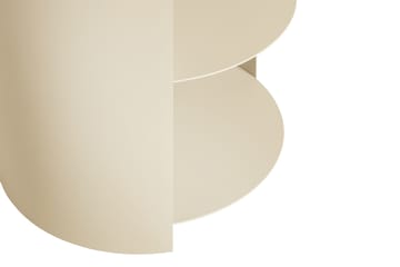 Hide side table Ø38x41 cm - Light ivory textured - Hem