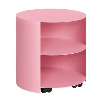 Hide side table Ø38x41 cm - Light pink textured - Hem