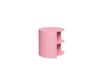 Hide side table Ø38x41 cm - Light pink textured - Hem