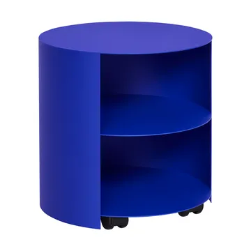 Hide side table Ø38x41 cm - Ultramarine blue textured - Hem