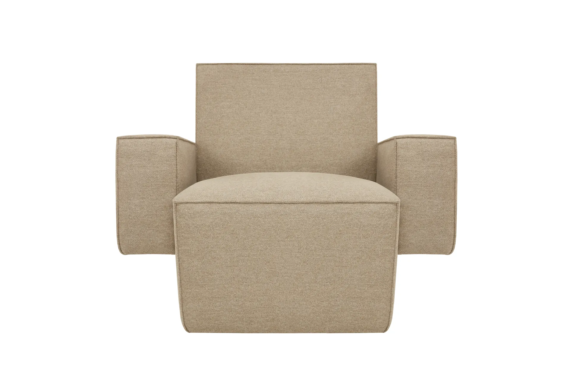 Hunk lounge chair with arm rest, Beige Hem