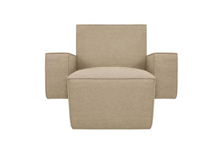 Hunk lounge chair with arm rest, Beige Hem