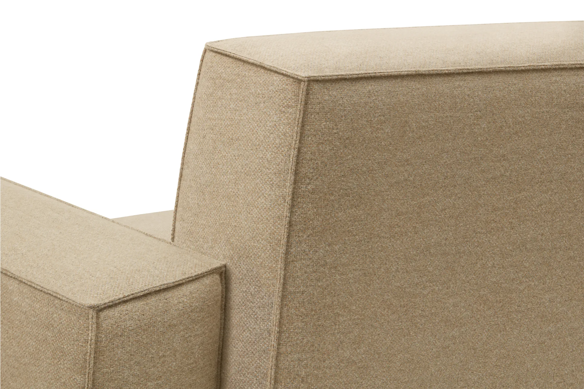 Hunk lounge chair with arm rest, Beige Hem