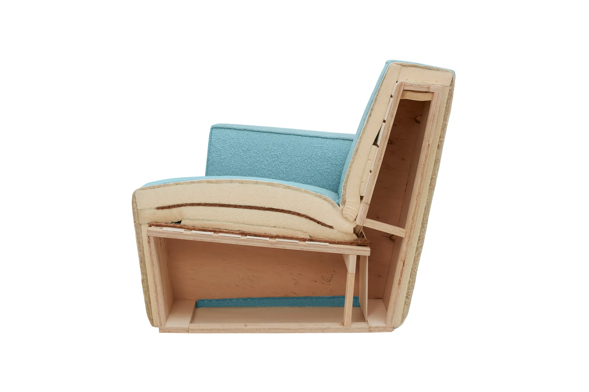 Hunk lounge chair with arm rest, Beige Hem