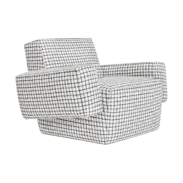 Hunk lounge chair with arm rest - Checkered black/white - Hem